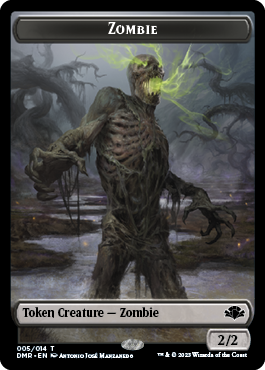 Zombie // Elemental Double-Sided Token [Dominaria Remastered Tokens] | Yard's Games Ltd