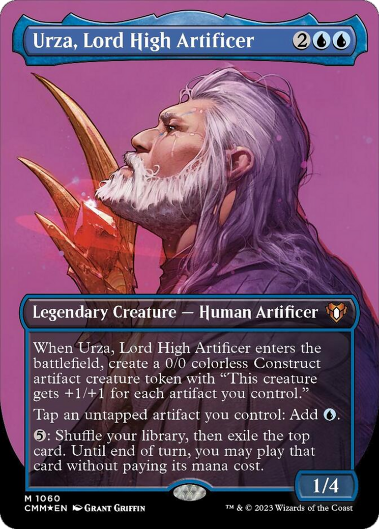 Urza, Lord High Artificer (Borderless Textured Foil Frame Break) [Commander Masters] | Yard's Games Ltd