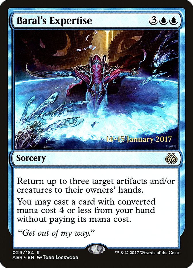 Baral's Expertise [Aether Revolt Prerelease Promos] | Yard's Games Ltd