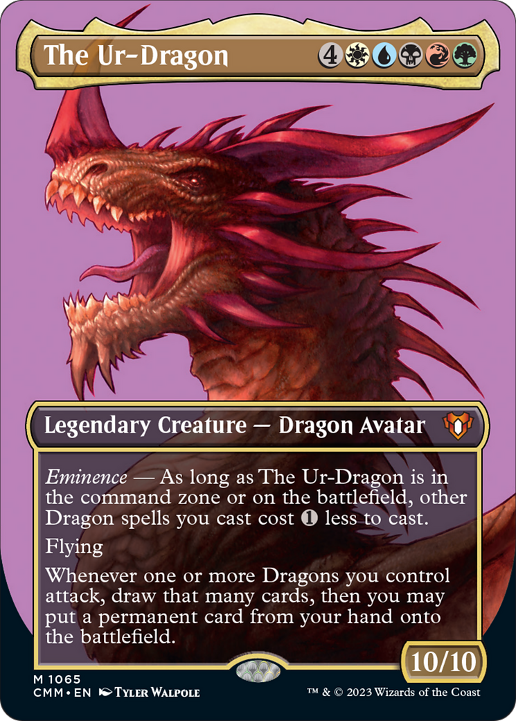 The Ur-Dragon (Borderless Textured Foil Frame Break) [Commander Masters] | Yard's Games Ltd