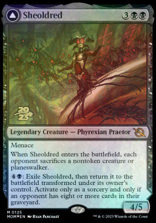 Sheoldred // The True Scriptures [March of the Machine Prerelease Promos] | Yard's Games Ltd