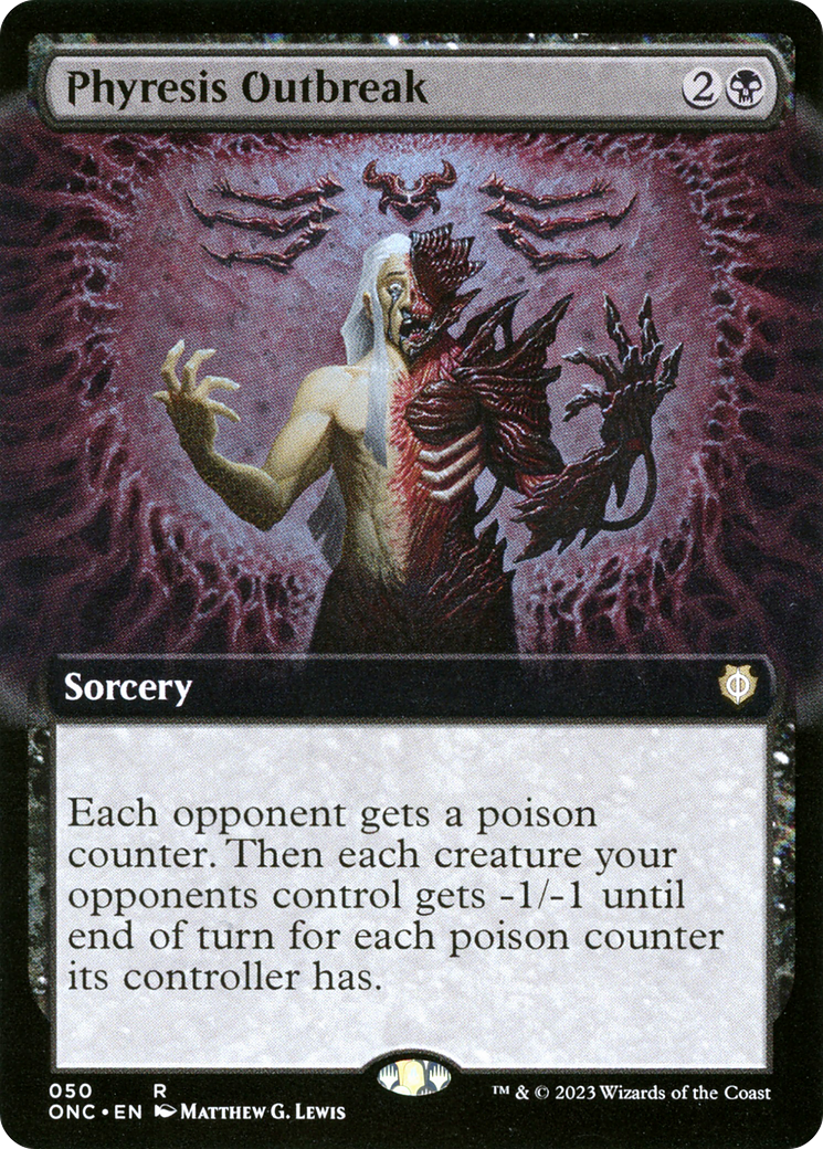 Phyresis Outbreak (Extended Art) [Phyrexia: All Will Be One Commander] | Yard's Games Ltd