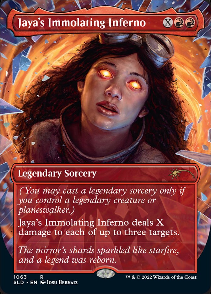 Jaya's Immolating Inferno (Borderless) [Secret Lair Drop Series] | Yard's Games Ltd