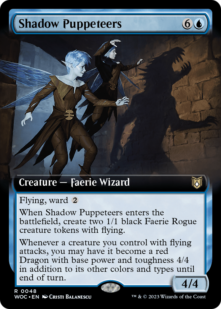 Shadow Puppeteers (Extended Art) [Wilds of Eldraine Commander] | Yard's Games Ltd