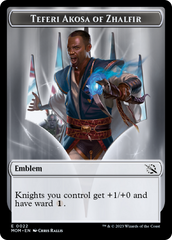 Elemental (2) // Teferi Akosa of Zhalfir Emblem Double-Sided Token [March of the Machine Tokens] | Yard's Games Ltd