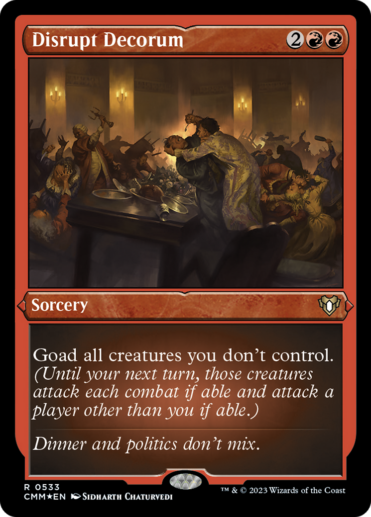 Disrupt Decorum (Foil Etched) [Commander Masters] | Yard's Games Ltd