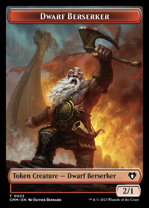 Human Soldier // Dwarf Berserker Double-Sided Token [Commander Masters Tokens] | Yard's Games Ltd