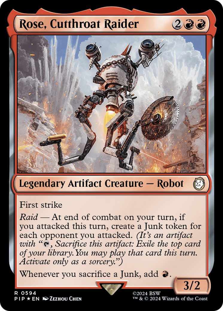 Rose, Cutthroat Raider (Surge Foil) [Fallout] | Yard's Games Ltd