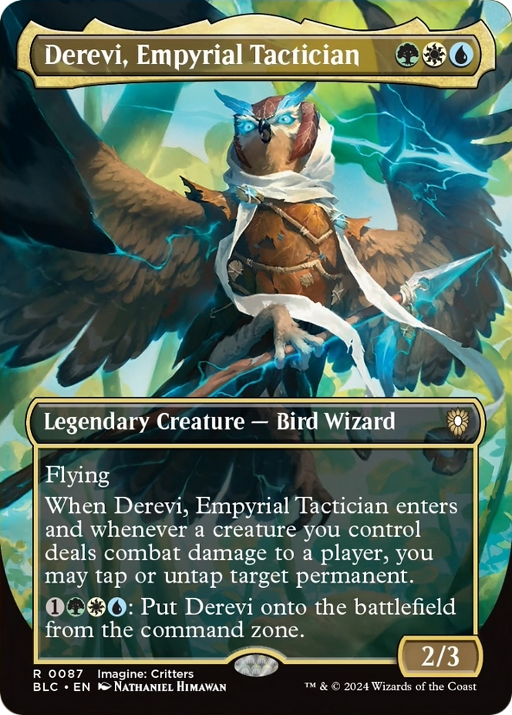 Derevi, Empyrial Tactician (Borderless) [Bloomburrow Commander] | Yard's Games Ltd