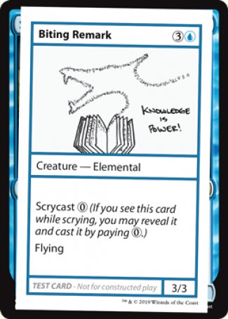 Biting Remark (2021 Edition) [Mystery Booster Playtest Cards] | Yard's Games Ltd