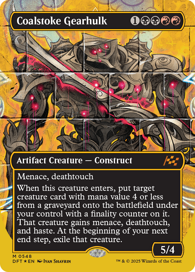 Coalstoke Gearhulk (Borderless) (First-Place Foil) [Aetherdrift] | Yard's Games Ltd