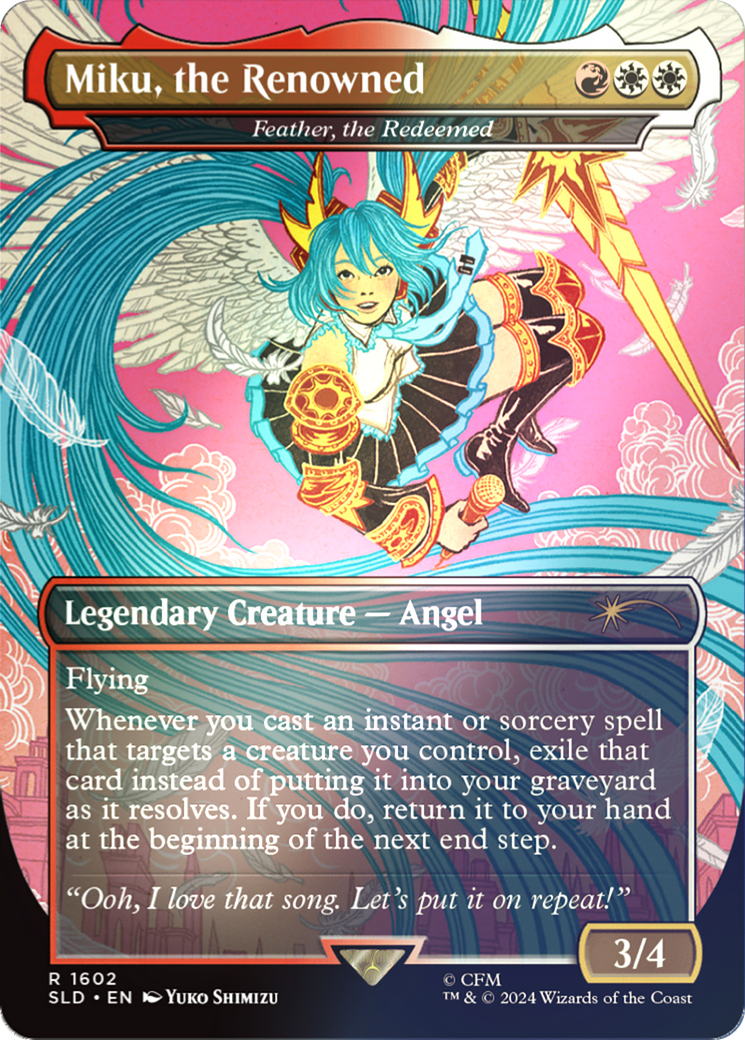 Miku, the Renowned - Feather, the Redeemed (Rainbow Foil) [Secret Lair Drop Series] | Yard's Games Ltd