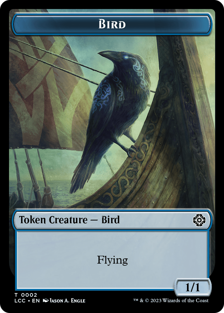 Bird // Merfolk (0003) Double-Sided Token [The Lost Caverns of Ixalan Commander Tokens] | Yard's Games Ltd