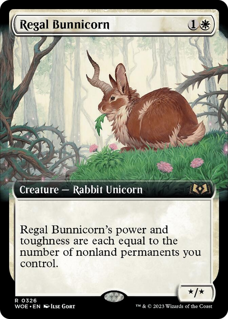 Regal Bunnicorn (Extended Art) [Wilds of Eldraine] | Yard's Games Ltd