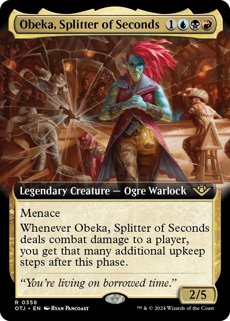 Obeka, Splitter of Seconds (Extended Art) [Outlaws of Thunder Junction] | Yard's Games Ltd