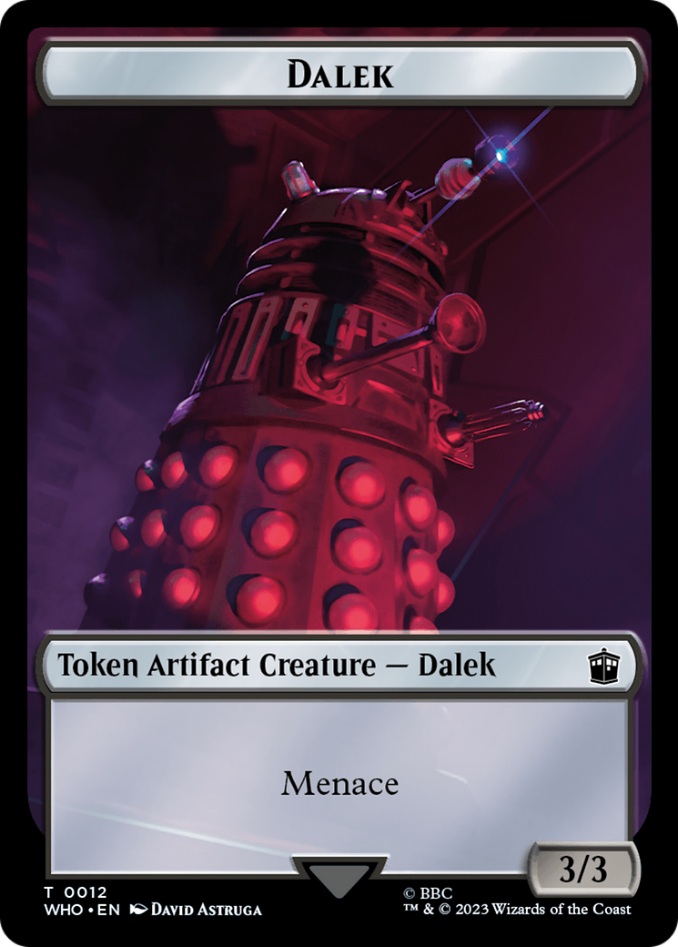 Dalek // Cyberman Double-Sided Token [Doctor Who Tokens] | Yard's Games Ltd