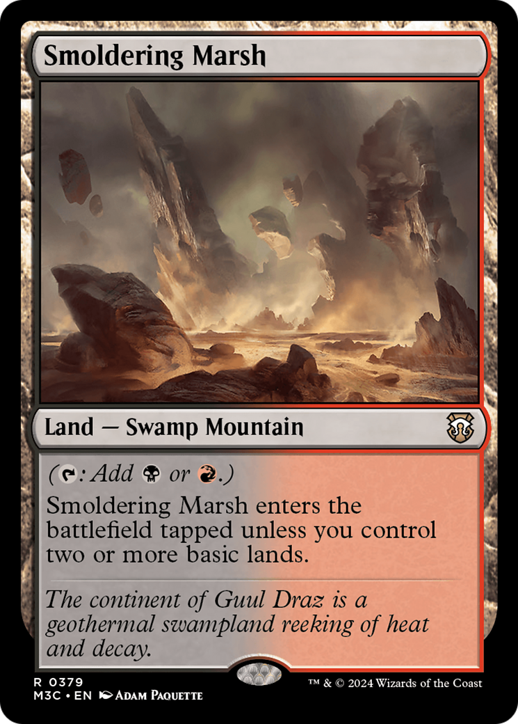 Smoldering Marsh (Ripple Foil) [Modern Horizons 3 Commander] | Yard's Games Ltd