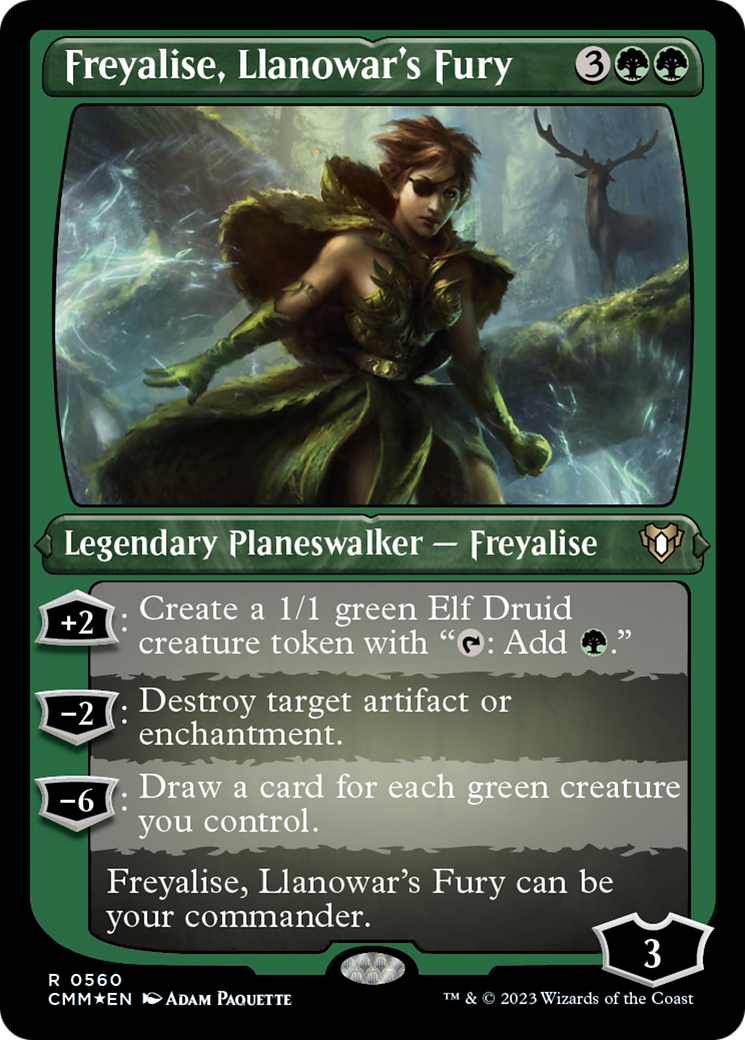 Freyalise, Llanowar's Fury (Foil Etched) [Commander Masters] | Yard's Games Ltd