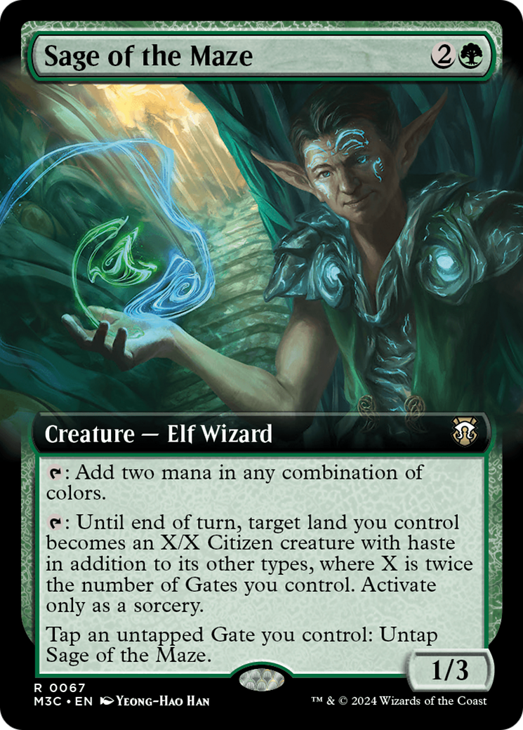 Sage of the Maze (Extended Art) [Modern Horizons 3 Commander] | Yard's Games Ltd