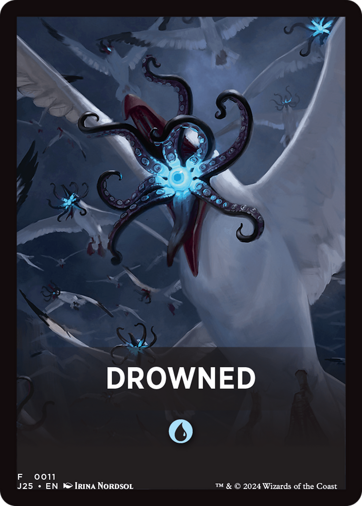 Drowned Theme Card [Foundations Jumpstart Front Cards] | Yard's Games Ltd