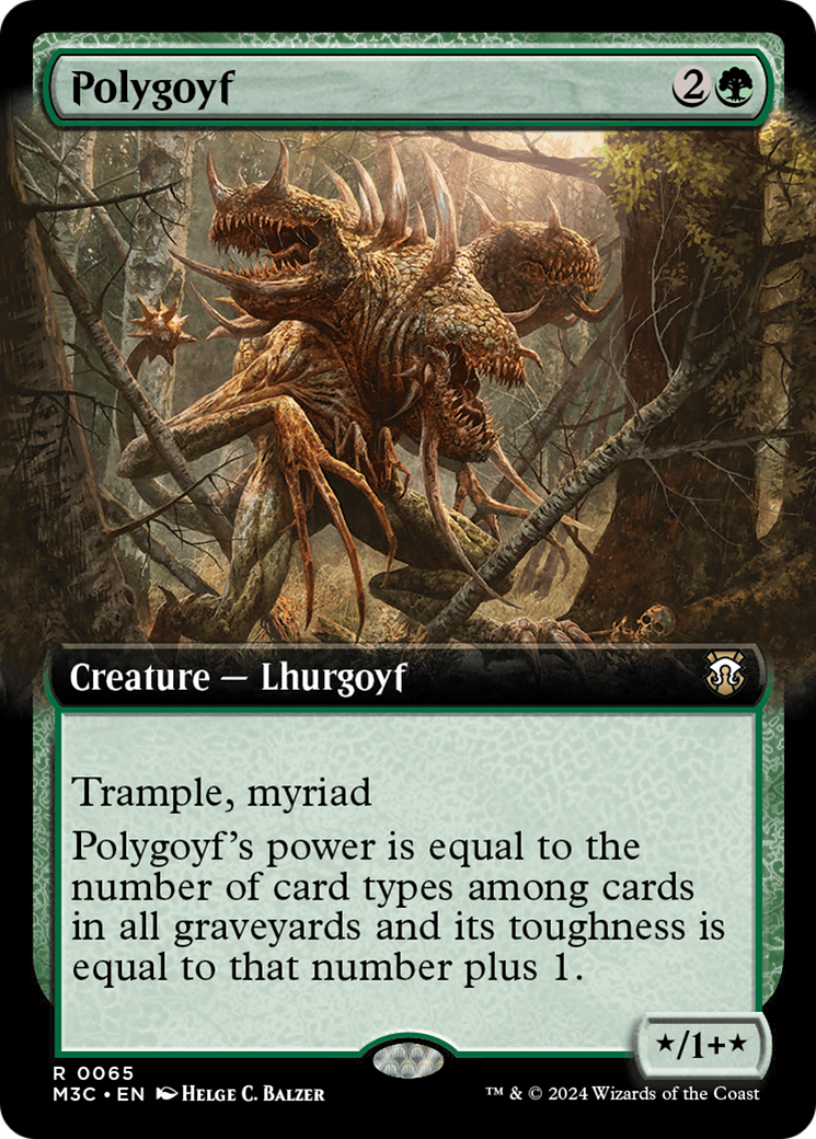 Polygoyf (Extended Art) [Modern Horizons 3 Commander] | Yard's Games Ltd