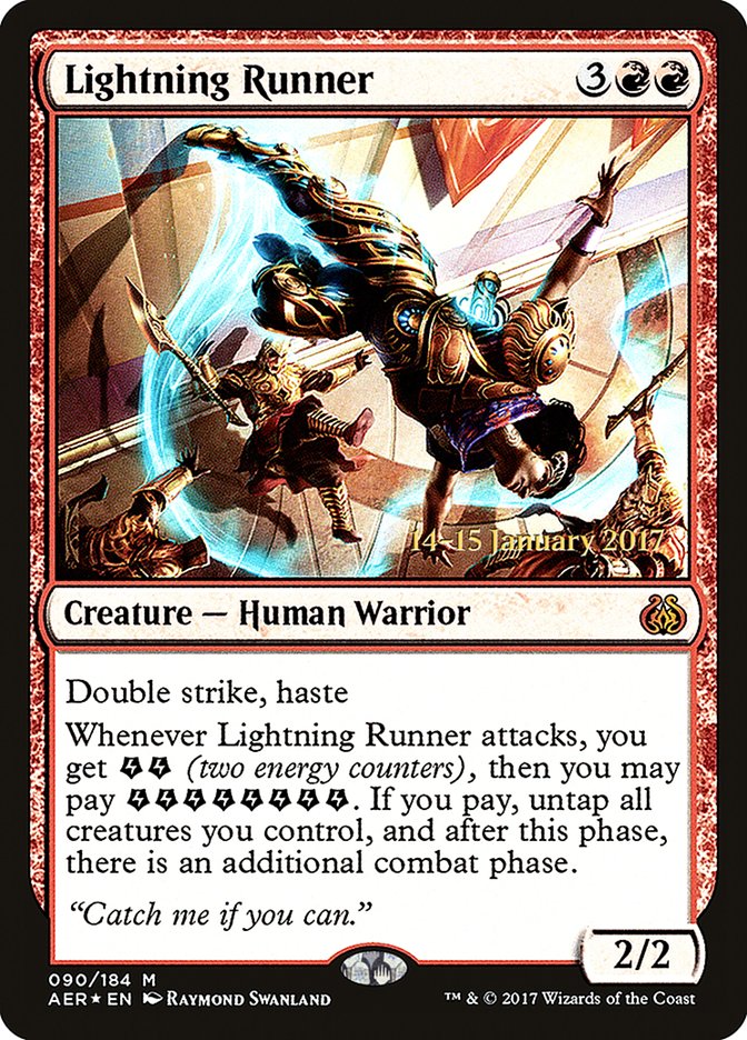 Lightning Runner [Aether Revolt Prerelease Promos] | Yard's Games Ltd