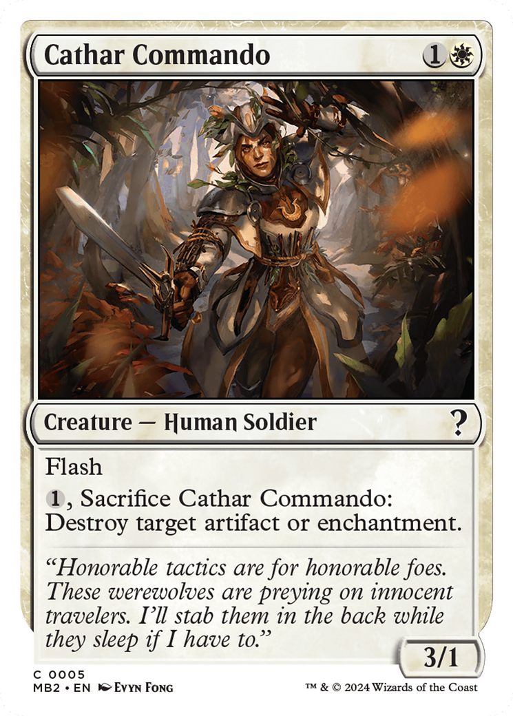 Cathar Commando (White Border) [Mystery Booster 2] | Yard's Games Ltd