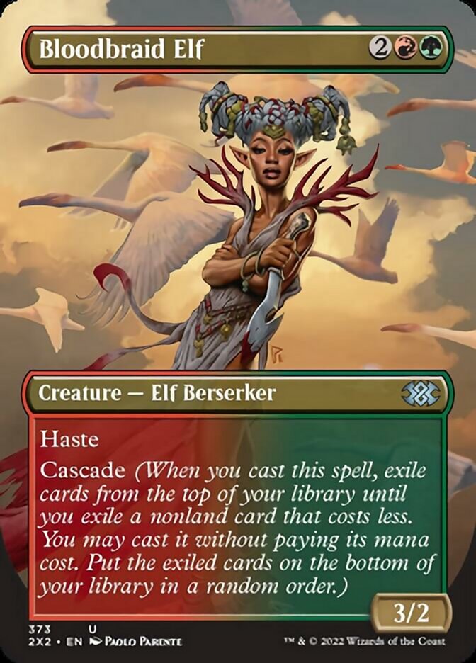 Bloodbraid Elf (Borderless Alternate Art) [Double Masters 2022] | Yard's Games Ltd