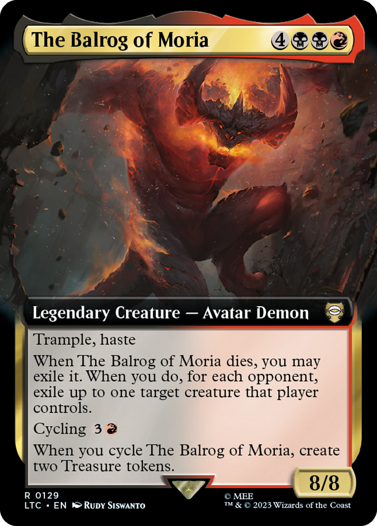 The Balrog of Moria (Extended Art) [The Lord of the Rings: Tales of Middle-Earth Commander] | Yard's Games Ltd