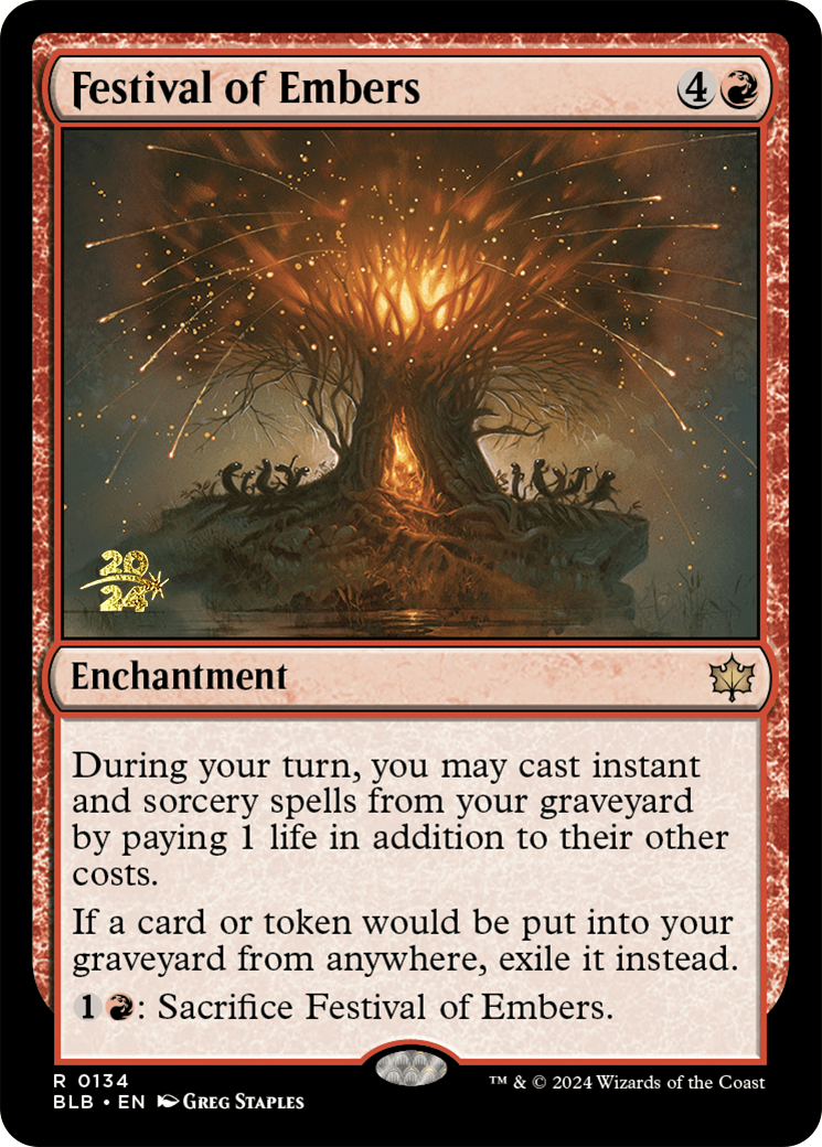 Festival of Embers [Bloomburrow Prerelease Promos] | Yard's Games Ltd