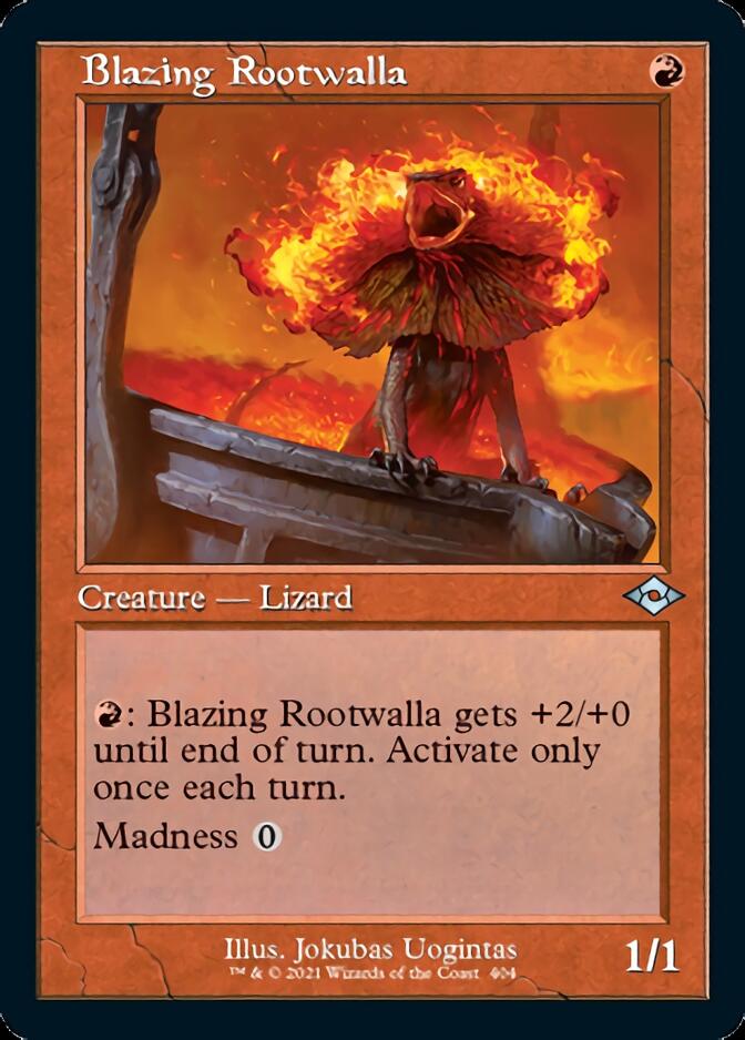 Blazing Rootwalla (Retro Foil Etched) [Modern Horizons 2] | Yard's Games Ltd