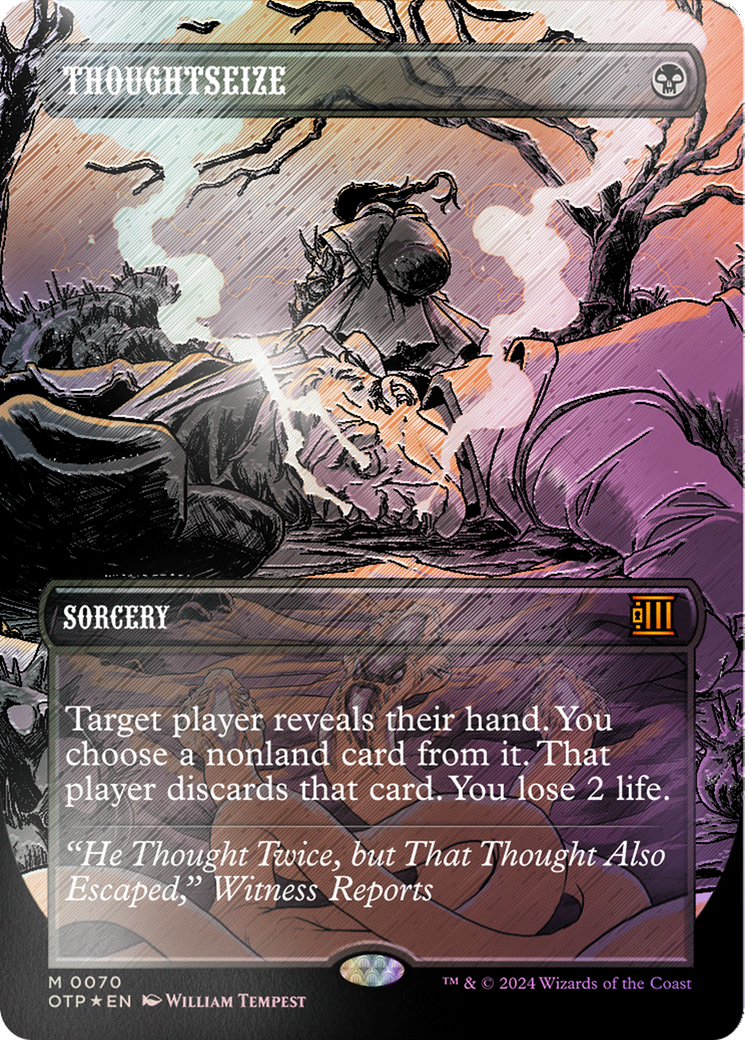 Thoughtseize (Textured Foil) [Outlaws of Thunder Junction: Breaking News] | Yard's Games Ltd