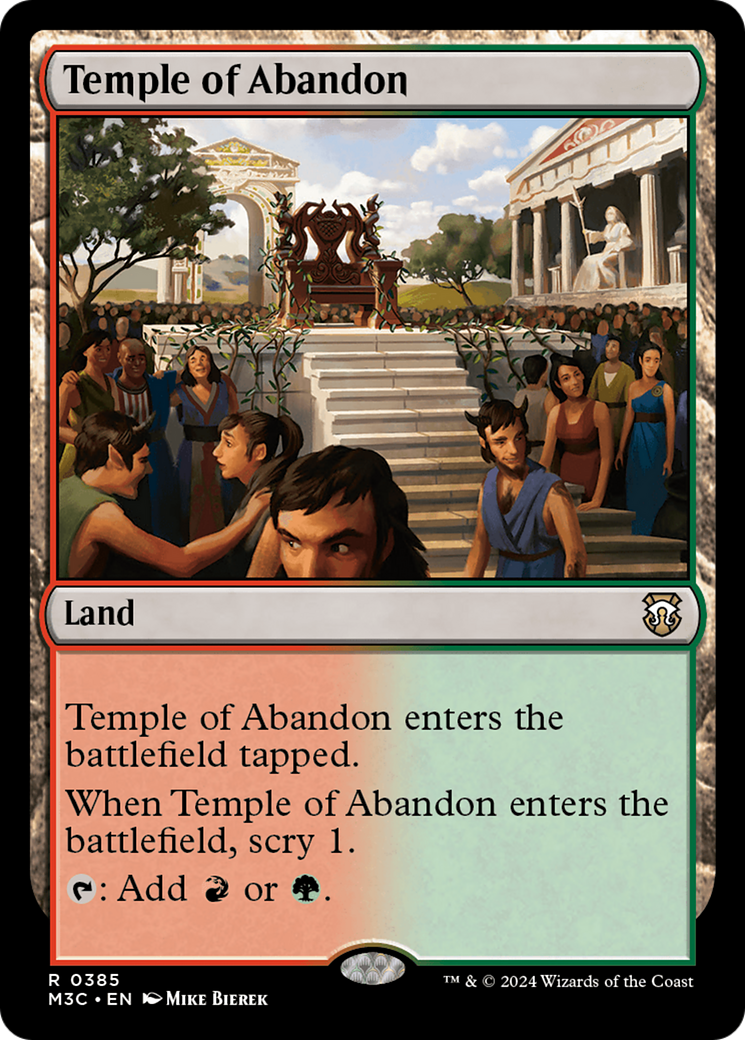 Temple of Abandon (Ripple Foil) [Modern Horizons 3 Commander] | Yard's Games Ltd