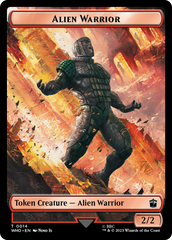 Alien Rhino // Alien Warrior Double-Sided Token [Doctor Who Tokens] | Yard's Games Ltd