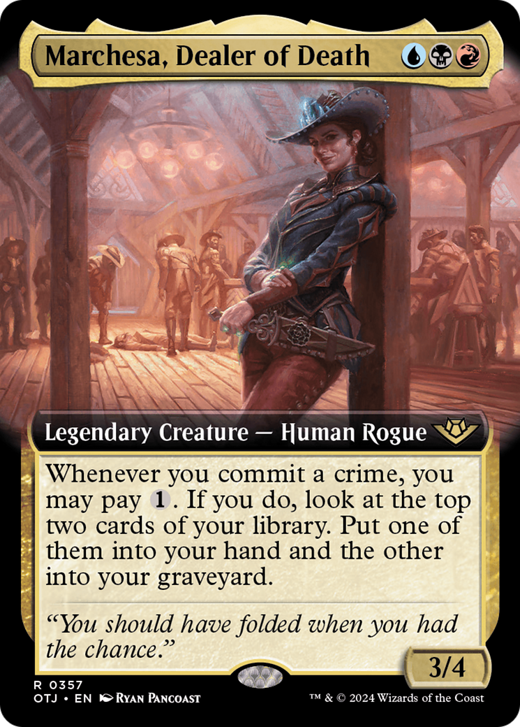 Marchesa, Dealer of Death (Extended Art) [Outlaws of Thunder Junction] | Yard's Games Ltd