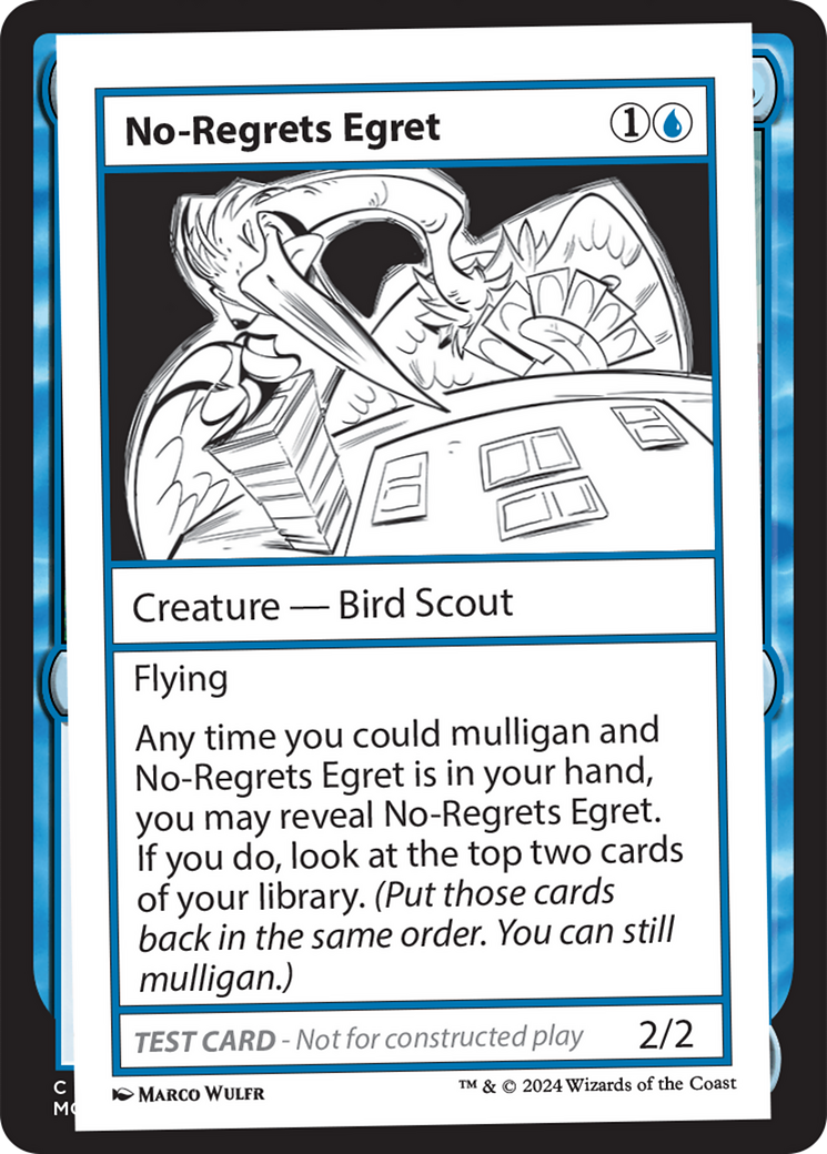 No-Regrets Egret [Mystery Booster 2 Playtest Cards] | Yard's Games Ltd