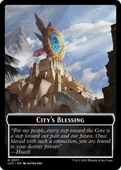 City's Blessing // Vampire (0004) Double-Sided Token [The Lost Caverns of Ixalan Commander Tokens] | Yard's Games Ltd