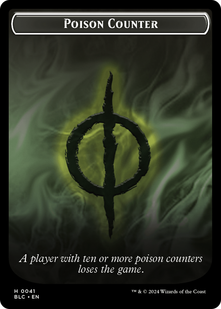 Rabbit // Poison Counter Double-Sided Token [Bloomburrow Commander Tokens] | Yard's Games Ltd