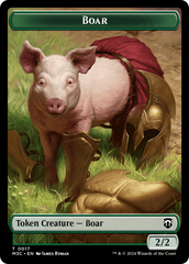 Boar (Ripple Foil) // Forest Dryad Double-Sided Token [Modern Horizons 3 Commander Tokens] | Yard's Games Ltd