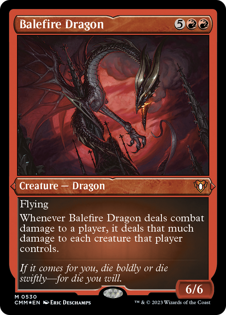 Balefire Dragon (Foil Etched) [Commander Masters] | Yard's Games Ltd