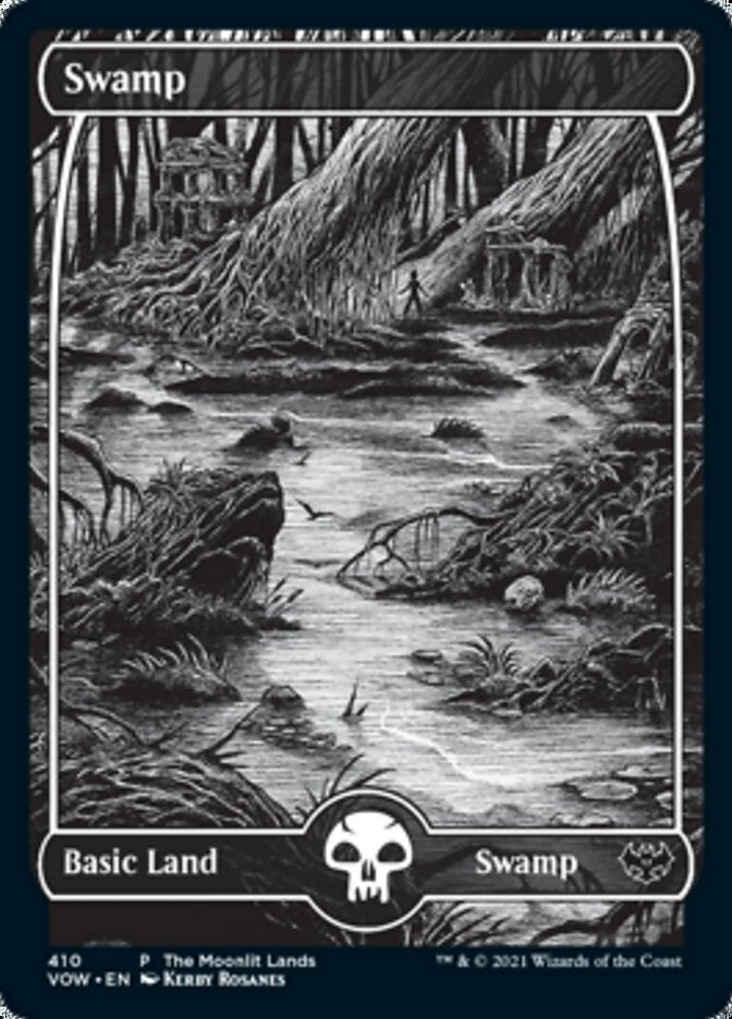 Swamp (The Moonlit Lands) (Foil Etched) [Innistrad: Crimson Vow Promos] | Yard's Games Ltd