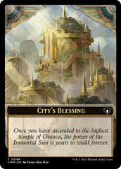 City's Blessing // Construct (0075) Double-Sided Token [Commander Masters Tokens] | Yard's Games Ltd