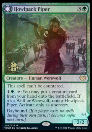 Howlpack Piper // Wildsong Howler [Innistrad: Crimson Vow Prerelease Promos] | Yard's Games Ltd