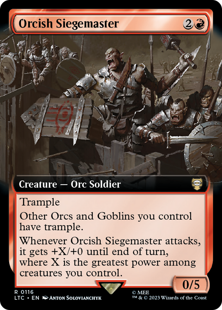 Orcish Siegemaster (Extended Art) [The Lord of the Rings: Tales of Middle-Earth Commander] | Yard's Games Ltd