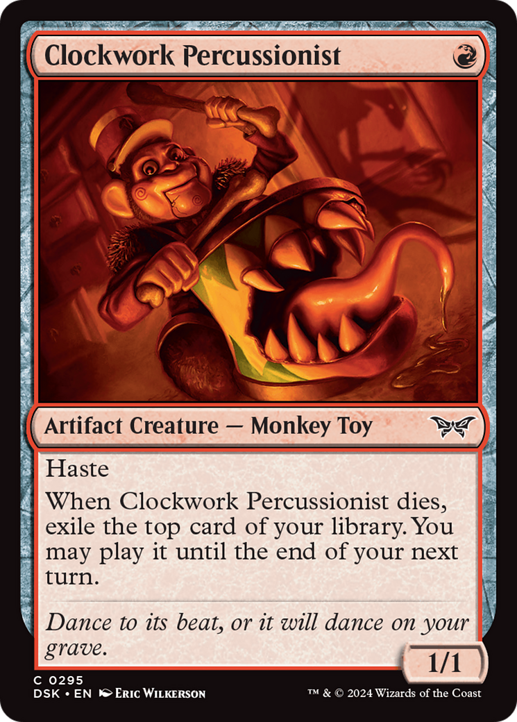 Clockwork Percussionist (0295) [Duskmourn: House of Horror] | Yard's Games Ltd