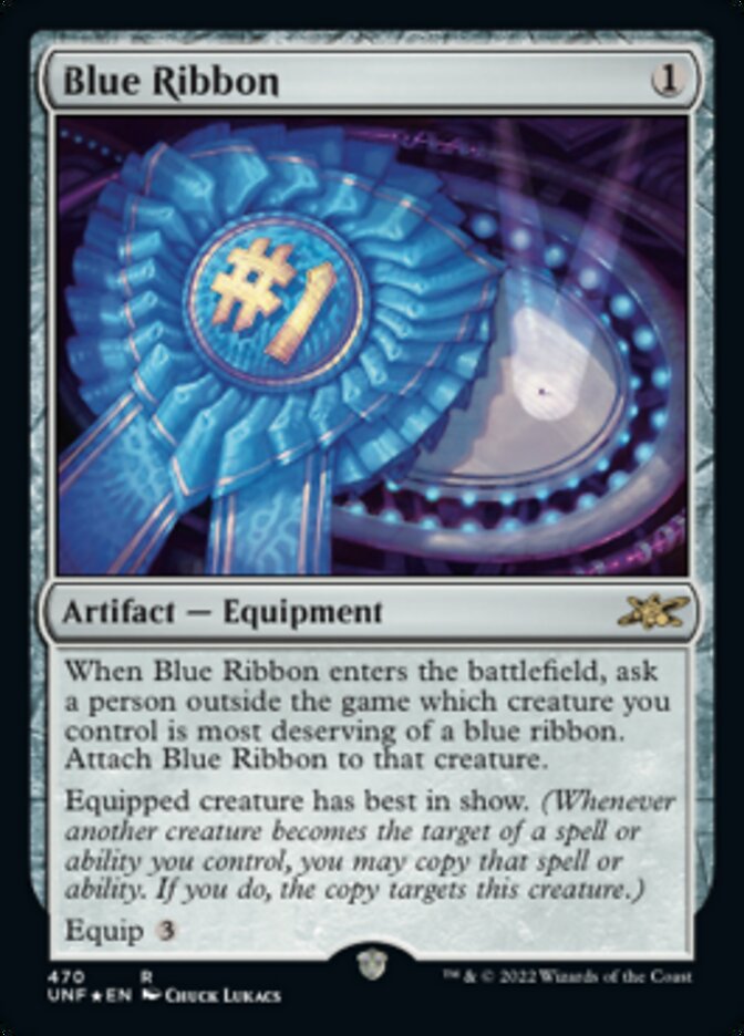 Blue Ribbon (Galaxy Foil) [Unfinity] | Yard's Games Ltd