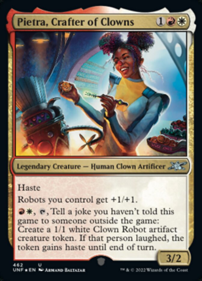 Pietra, Crafter of Clowns (Galaxy Foil) [Unfinity] | Yard's Games Ltd