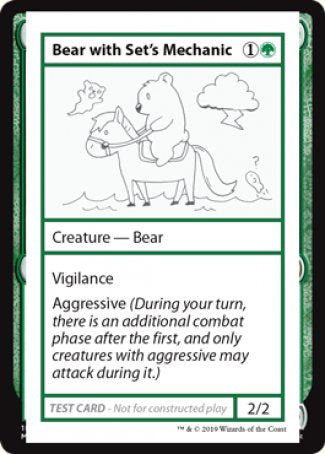 Bear with Set's Mechanic (2021 Edition) [Mystery Booster Playtest Cards] | Yard's Games Ltd