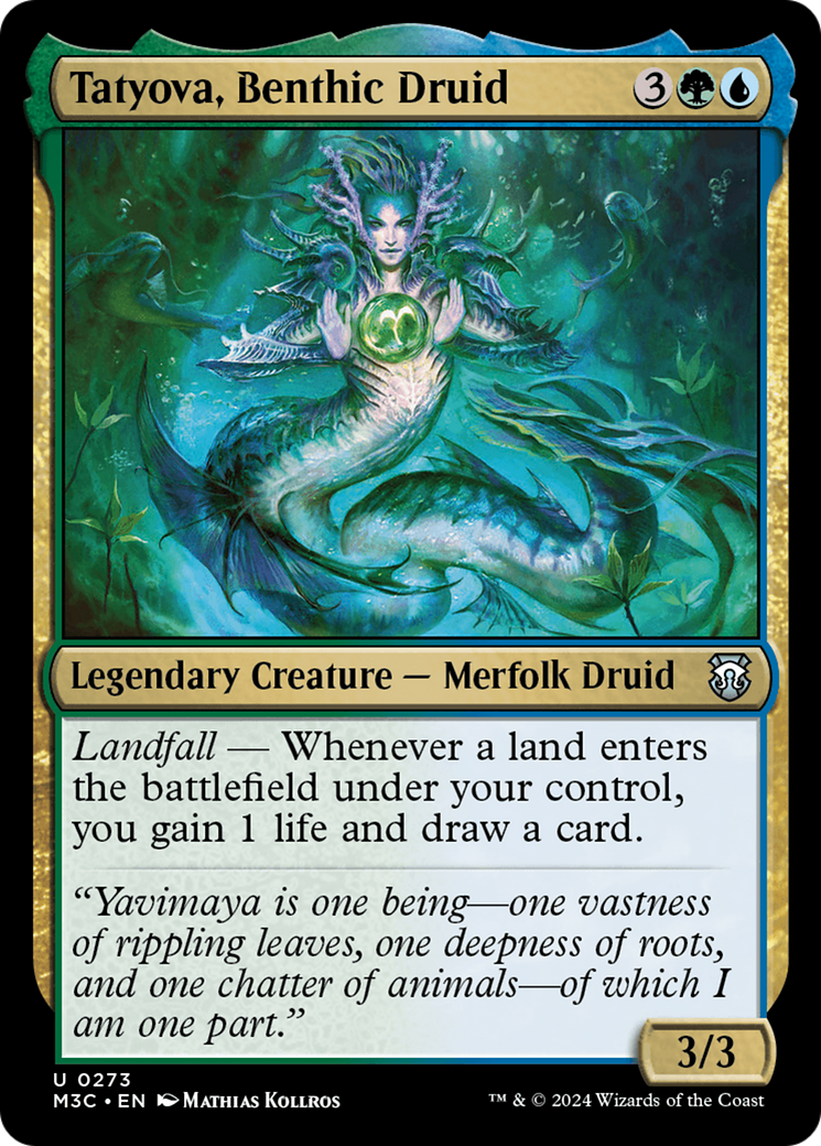 Tatyova, Benthic Druid (Ripple Foil) [Modern Horizons 3 Commander] | Yard's Games Ltd