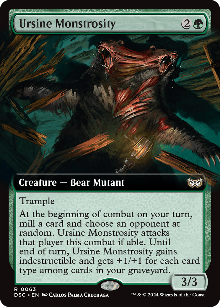 Ursine Monstrosity (Extended Art) [Duskmourn: House of Horror Commander] | Yard's Games Ltd